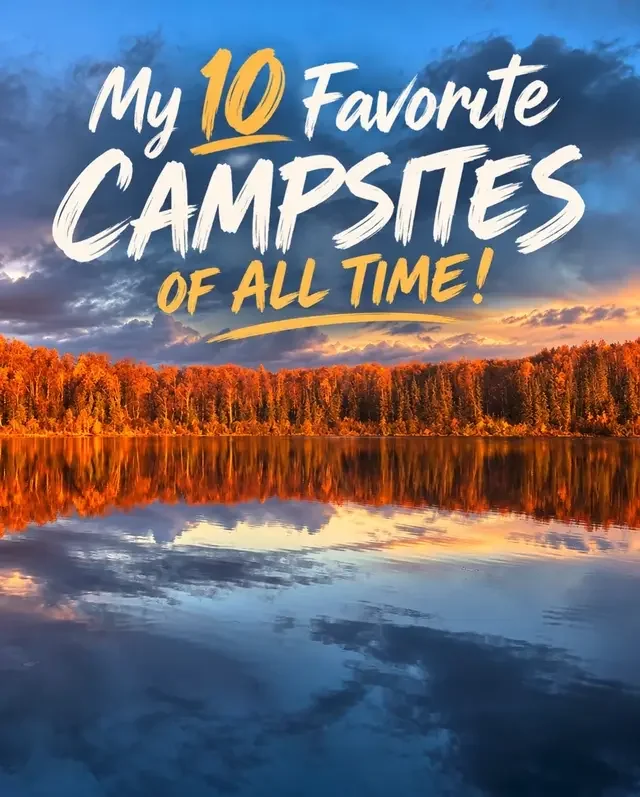 Ten favorite campsites — published TikTok cover.