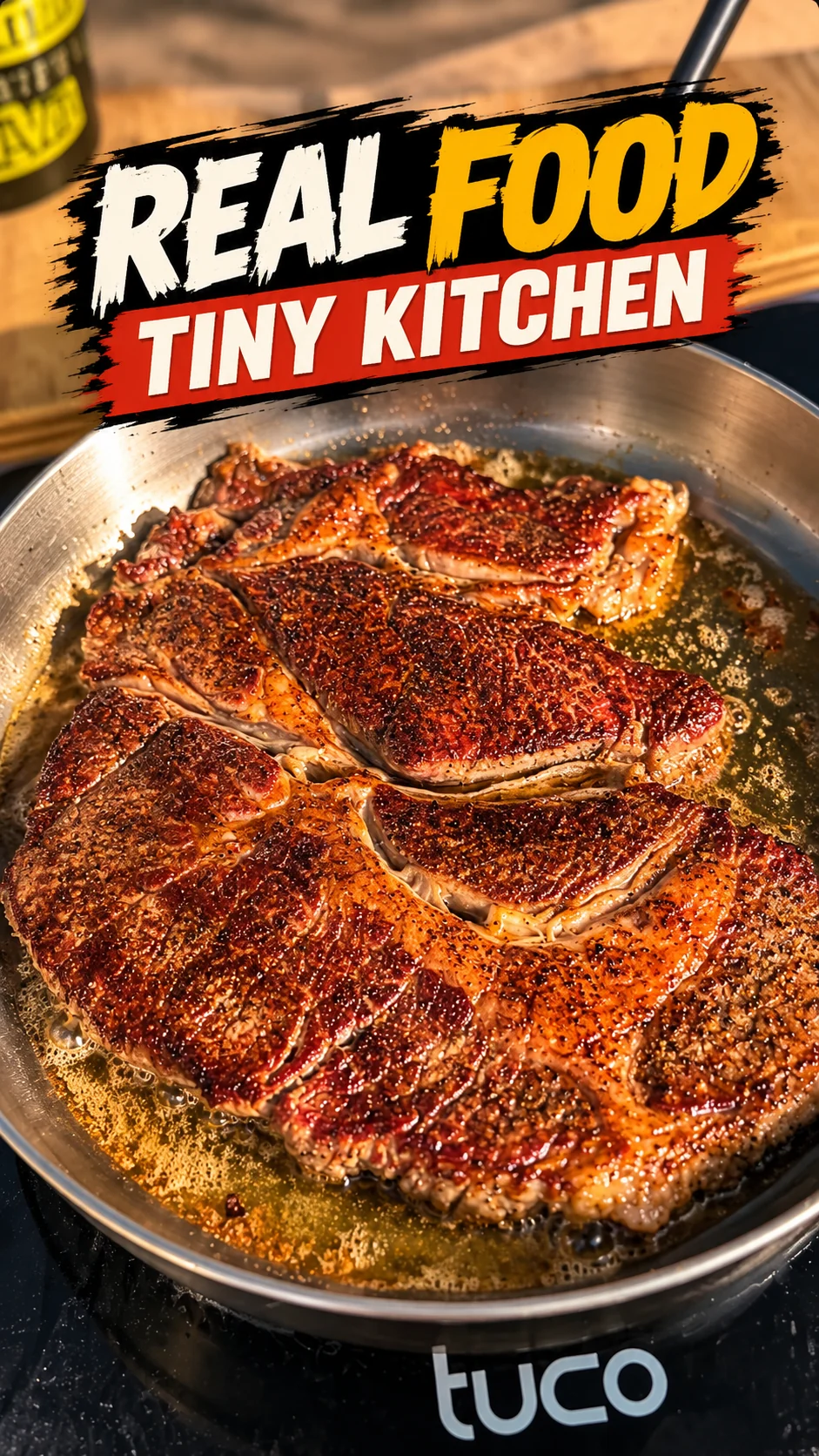 Real Food, Tiny Kitchen — owner-selected cover